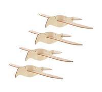 HONITANO 4 Pezzi Giocattoli Legno Forma per Kit da Te per Pittura e Decorazione Giocattoli Creativi per Progetti Sicuri e Resistenti