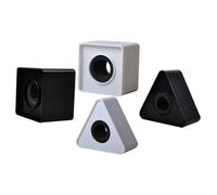 HONITANO 4 pezzi Mic Flag Station Portatile Copertura Logo Microfono Quadrata per Interviste Tv Conferenze e Registrazioni Professionali