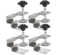 HONITANO 4 pezzi Morsetti per Fissaggio Frontale Cassetto in Acciaio Inossidabile Clip Regolabile per Pannelli di Armadietto Strumenti Stabili per Installazione Rapida e Protezione Legno