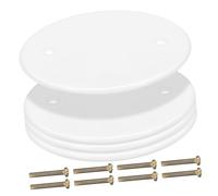 HONITANO 4 Pezzi Piastra Copertura Rotonda per Foro Soffitto da Copri Scatole Elettriche Bianche Resistenti Pannello Vuoto per Parete e Controsoffitto Design Semplice ed Elegante