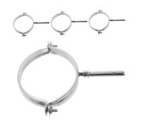 HONITANO 4 Pezzi Supporto Regolabile per Tubo di Scarico in Acciaio Inossidabile Resistente Staffa Anello Diviso per Fissaggio Ventilazione Stufa Morsetto da Parete Regolabile per Tubo di