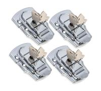 HONITANO 4 set Chiusura Cassetta Attrezzi con Chiave Fermaglio Bloccaggio Resistente Serratura Scatola Porta Attrezzi per Protezione e Sicurezza Facile Installazione