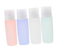 HONITANO 4pezzi Bottiglie in Silicone Comprimibili Viaggio Contenitori Per Liquidi Toeletta Bocca Larga Per Shampoo Saponi Liquidi e Lozioni