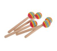 HONITANO 5 Bacchette Percussione in Legno per Adulti Bacchette Rotonde per con Manico Leggero Giocattolo Musicale Educativo per Sviluppo Abilità Motorie e Coordinazione