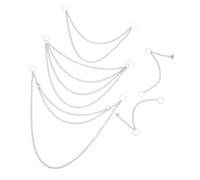 HONITANO 5 Pezzi Catena Capelli Punk in Metallo per Treccia con Stelle Gioielli Leggeri per Acconciature Hip Hop Street Dance Accessorio Donna per Code di Cavallo e Intrecci