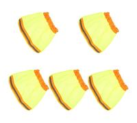 HONITANO 5 Pezzi Copertura Parasole Rete per Casco con Striscia Riflettente Gialla ad Alta Visibilità Protezione Collo Traspirante per Cantieri e Lavori all Aperto