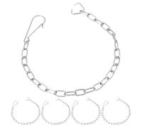 HONITANO 5 Pezzi di Ricambio per Serbatoio Del Wc: Catena di Sollevamento con Perline in Acciaio Inossidabile - Catena a Battente per Wc per Riparazione Serbatoio Acqua - Accessori di Riparazione per