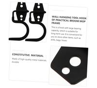 HONITANO 5 pezzi Ganci da Parete Heavy Duty in Nero Porta Attrezzi e Scope per Garage Organizer Utensili da Giardino Supporti Resistenti per Spazi Verticali per Riporre Scopa e Mop