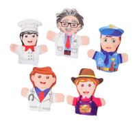 HONITANO 5 pezzi Marionette Dito Educative per Personaggi Professioni Cartoon Giocattoli Interattivi per Racconti e Sviluppo Creatività per Giochi di Ruolo e Feste