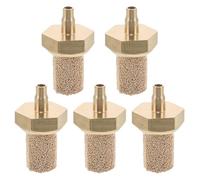 HONITANO 5 pezzi Ugello filtro in rame per macchina da neve da palco M5 Diffusore pneumatico in pietra d'aria Accessori universali per compressore di schiuma a bolle Filtro fluido