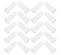 HONITANO 50 Pezzi Inserti Manicotti in Plastica per Ruote Mobili Bianco per Ricambio Boccole Sedie e Culle Supporto Stelo Rotondo per Mobili da Ufficio e Casa