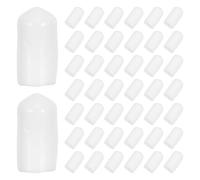 HONITANO 50 Pezzi Tappi Terminali Rotondi in Gomma Bianca per Ganci e Scaffali, Protezione Massima Applicazione senza Sforzo, per Garage e Unità di Stoccaggio