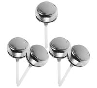 HONITANO 5pcs Tappi Dosatori a Pressione per Bottiglie Alcolici in Acciaio Inox e Alluminio, Universali e Ricaricabili, Sigillo Ermetico Antievaporazione per Dispenser Pulizia