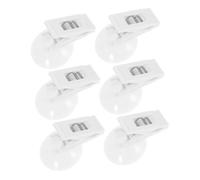 HONITANO 6 pezzi Clip con Ventosa Multiuso per Auto e Frigorifero Fissaggio Sicuro per Biglietti e Messaggi Clip Organizzative Resistenti in Gomma e Plastica per Ufficio e Casa