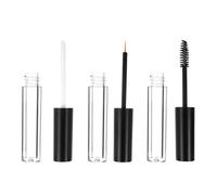 HONITANO 6 Pezzi Contenitori Vuoti per Mascara con Pennello Applicatore Ciglia Flaconi Trasparenti con Tappo Nero Opaco per Trucco Professionale e Viaggi
