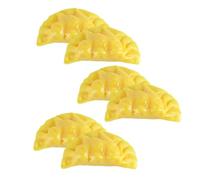 HONITANO 6 Pezzi di Ravioli Finti in PVC Realistici Decorazioni Alimentari Artificiali per Cucina e Giochi di Finzione Riproduzione di Gnocco Resistente e Facile da Pulire per