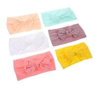 HONITANO 6 pezzi Fasce Elastiche per Neonata con Nastro Accessori Capelli Sicuri in Nylon per Bambina Fasce Morbide per Fotografie e Feste di Ragazzo Ragazza e Bambine