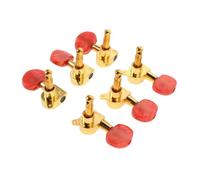 HONITANO 6 Pezzi Manopole Accordatura Chitarra Acustica con Testa Macchina Chiusa Piroli Ovali Resilienti per Sostituzione e Uso Prolungato Facili da Installare Design Elegante per Chitarra