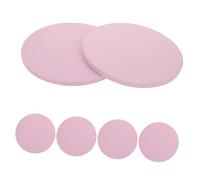 HONITANO 6 Pezzi Tappetini Rotondi per Ginocchia Gomiti Polsi Yoga Fitness Antiscivolo con Imbottitura Extra per Esercizi e Pilates Rosa