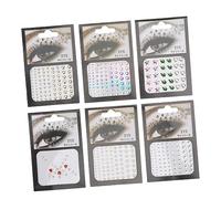 HONITANO 6fogli Adesivi Di Strass Per Occhi Decorazioni Per Makeup Forma Di Lacrima Brillantini Ultra Brillanti Per Festival Party e Performance Teatrali