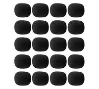 HONITANO 80 Pezzi Coperture Microfono in Schiuma per Lavalier e Headset Antivento e Riduzione Rumore con Foro Centrale Morbido Guscio Protettivo per Microfono Clip e Cuffie