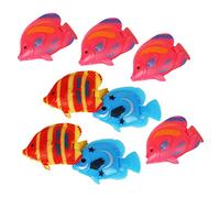 HONITANO 8pezzi Decorazione Galleggiante Plastica Per Acquari Da Pesci Finti Colorati Con Effetto Luminoso Accessorio Realistico Per Casa e Piscine Infantili