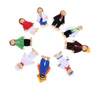 HONITANO 9 Bambole Legno Flessibili con Giunti Mobili Miniature Persone di Ruolo Educativo Figure Professionali per Racconti Creativi