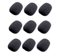 HONITANO 9 pezzi Copri Microfono Protettivi in EVA Nero Antivento e Polvere Fodera Comfort Traspirante per Microfoni Mano Karaoke e Copertura Elastico per Microfono