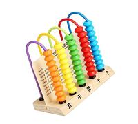 HONITANO Abaco in Legno Educativo per Calcolo con Perline Colorate su Strumento Montessori per Apprendimento Matematica e Esercizio per Ragazzi e Ragazze