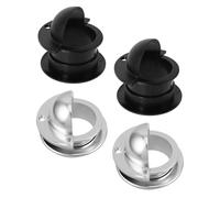 HONITANO Accessori Calcio Balilla 8 Pezzi Porta Cromata e Piatto Ingresso in Plastica Nera per Sostituzione e Riparazioni Tavolo Gioco Sala Giochi