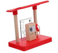 HONITANO Accessori per Treni Legno Stazione Servizio per Educativo per Costruzione Scene Ferroviarie Resistente e Pratico Legno per Sviluppare Dei Simulazione Gas Station Toy