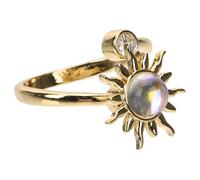 HONITANO Anello Aperto Regolabile Girasole Antistress in Metallo Resistente, Gioiello Minimalista Moda Donna, Anello Ansia per Ragazze Adolescenti Uso Quotidiano e Regalo