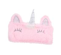 HONITANO Astuccio Peluche Rosa per Ragazze Borsa Cancelleria e Cosmetici Pochette Viaggio Monete e Penne Design Unicorno