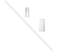 HONITANO Bacchetta Trasparente per Tende Bastoncino di Ricambio in PP Resistente Manico per Tende Verticali e Veneziane Accessorio Essenziale per Interni