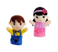 HONITANO Burattini a Mano Famiglia 2 Pezzi Sicuro, Bambole Interattive per Raccontare Storie e Giochi Educativi a Casa e Scuola