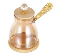 HONITANO Caffettiera Turca in Vetro con Manico Laterale Termo-resistente Cezve per Caffè Tè Greco e Calda Design Elegante e Caffè