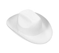 HONITANO Cappello Cowboy Bianco Accessorio Elegante in Feltro Leggero e Resistente per Costume Western Unisex Adatto a Feste e Party