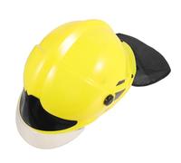 HONITANO Casco Pompiere Giocattolo Leggero e Realistico per Costume Cosplay Accessorio Feste e Carnevale Elmetto Giallo per Ruolo Vigile Antincendio Halloween e Party Tema