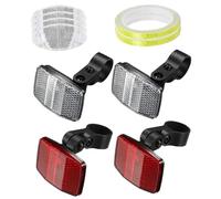 HONITANO Catarifrangenti per Bici Anteriore e Posteriore in Resistente Alta visibilità Notturna per Mountain e Kit Sicurezza Riflettori per Ruote Colore Casuale Colore Casuale
