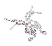 HONITANO Catena per Chioma da Sposa con Cristalli in Metallo 2 Pezzi, Accessorio Elegante e Versatile per Festa di Compleanno e Outfit da Ballo