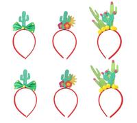 HONITANO Cerchietto per capelli da festa messicana da 6 pezzi: accessori per capelli da carnevale - corona di fiori di cactus boho - cerchietto per per festa in piscina hawaiana Luau per addio al
