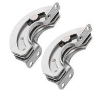 HONITANO Cerniere a Scomparsa per Armadi a Uso Industriale 180 Gradi in Acciaio Inox 2 Pezzi Semicircolari per Porte Interne Tecnologia a Bassa Rumorosità e Arresto Apertura