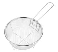 HONITANO Cestello per Frittura con Manico Ergonomico in Inossidabile Cestello Rotondo Multifunzione per Friggere Cibo e Servire Patatine