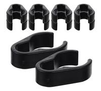 HONITANO Clip per Cavi Microfono in Plastica Nera 10 Pezzi Diametro Interno 20mm, Pinza Flessibile per Asta Microfono, Facile da Installare per Utilizzo su Palco a Casa