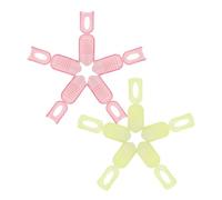 HONITANO Clip per Unghie in Plastica Regolabile 10 Pezzi, Strumento per Rimuovere Smalto Gel e Unghie Artificiali, Accessori per Manicure a Casa, Clip per Nail Art Presa Sicura, Colore