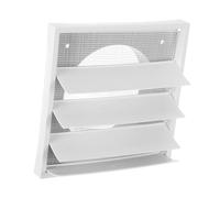 HONITANO Copertura Ventilazione Esterna Quadrata Bianco Schermo Protezione Pioggia e Vento Asciugatrice e Ventilatore Bagno Montaggio Parete Flap Lame per Maggiore Aria