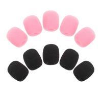 HONITANO Coperture in Schiuma Per Microfono Auricolare 30 Pezzi Set 20 Rosa e 10 Nero, Parabrezza Antivento Morbido Ad Alta Densità Per Conferenze, Spettacoli Teatrali e Discorsi Pubblici
