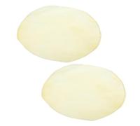 HONITANO Coperture per Tamburi Testa per Tamburo Leggera Texture Naturale 2 Pezzi in Pelle di Capra Bianca Sostituzione per Strumenti a Percussione