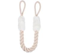 HONITANO Corda Fermaporta in Cotone 60 Cm Bianca, Protezione Anti-pizzicamento Dita, Chiusura Porta Sicura per Animali Domestici, Cinghia Antischiacciamento per Maniglia e Pomello