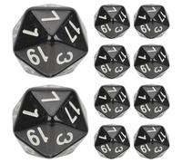 HONITANO Dadi Educativi a 20 Facce Numerici, Set da 10 Pezzi di Dadi Multi-faccia Leggeri e Compatti, Giocattoli Matematici per Apprendimento e Giochi da Tavolo a Casa a Scuola